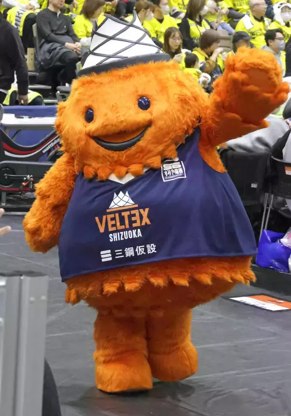 【Ｂ２ベルテックス静岡】公式マスコット「ベルティ」がファン投票で過去最高の６位に…Ｂ２トップに輝く