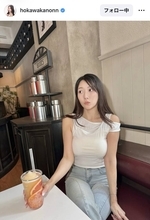 美人気象予報士、ピタっと透け感タンクトップ姿「めっちゃかわいい」「ご一緒したい」の声…穂川果音