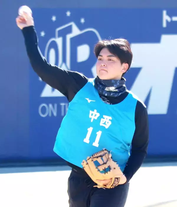 【中日】ドラフト１位・中西聖輝が１軍キャンプスタート　楽しみは「度肝抜くボール」先輩から技術盗む