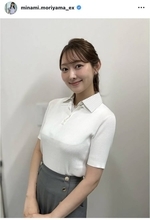 テレ朝・森山みなみアナ、ラインくっきり姿「このスタイルの良さ！メロメロです」「超かわいい」「抜群に美しい」