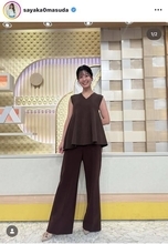 テレ朝・桝田沙也香アナ、おしゃれなブラウンセットアップコーデに絶賛の声「おしゃれに着こなせるのが凄い！」