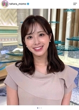 テレ朝・田原萌々アナ、ブラウン系コーデ披露に「癒やされます」「萌えて可愛すぎ」アップショットには「目が合っちゃうよ〜」