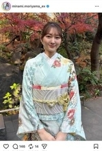 晴れ着姿を公開したテレ朝アナ「最強に着物お似合い」「お姫様みたいよ」絶賛の声が集まる森山みなみアナ