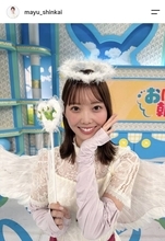 ＡＢＣテレビ新貝まゆアナが天使姿で降臨「すごくはまり役」「かわいくて素敵な天使」