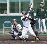 「【阪神】ＷＢＣ侍ジャパンの森下翔太がシート打撃で“今季初打席初安打”　岩貞祐太の速球を技あり右前打」の画像1