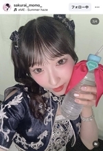 ≠ＭＥ櫻井もも「お水までかわいいっ」ステージ後の水分補給アイテム「世界一きゅんかわ」