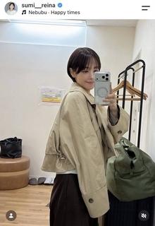元テレ東人気アナ「全てがタイプ」のトレンチで秋コーデ！「めちゃ可愛い」「お似合い」と大好評…鷲見玲奈アナ