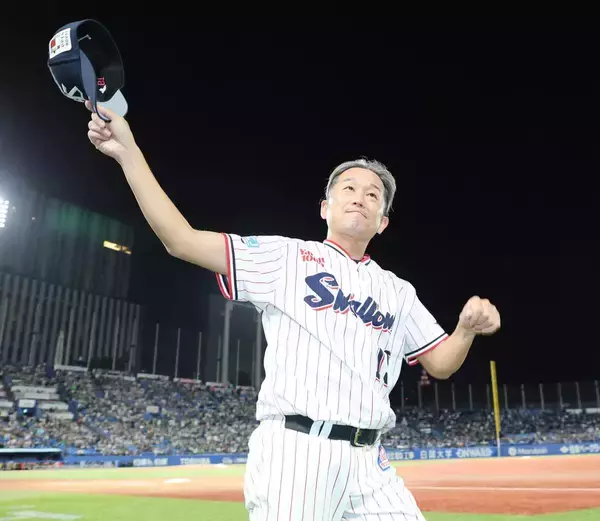 【ヤクルト】石川雅規投手　引退セレモニーあいさつ「いつかまた会いましょう」　親友に呼びかけ「またいつかゆっくりパトロールして…」