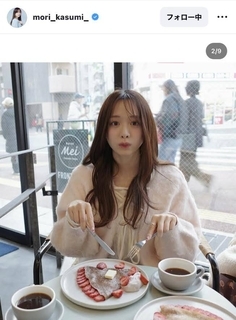 「お顔がちっちゃくて…」森香澄、ふわふわトップス×イチゴ×明太子、ピンクだらけの福岡旅を大公開