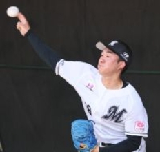 【ロッテ】ドラフト１位・石垣元気、リリーフで１回無失点　ファーム３試合目の登板で初の無失点