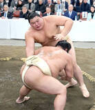 「九州場所で左肩負傷の横綱・大の里が稽古総見で王鵬らに８勝３敗　八角理事長「まだまだ。左を使えていない」舞の海氏「心配」」の画像1