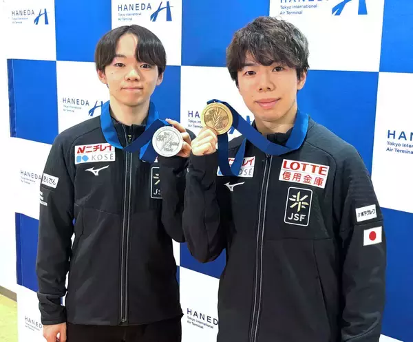 「【フィギュア】鍵山優真「人柄が素晴らしい…僕もそういう人になりたい」引退の坂本花織を「パーティー」でねぎらう　男女エースでけん引」の画像