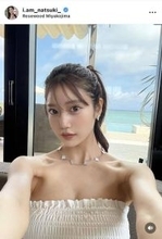 阿部なつき、ライン強調ピッタピタ白ワンピ姿にメロメロ「ありえへん」「とびっきり」「さすが令和の峰不二子」