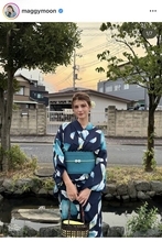 マギー「浴衣を着て花火大会へ」顔小さすぎ！うなじの色気に「キュンです」　「花火よりも美しい」