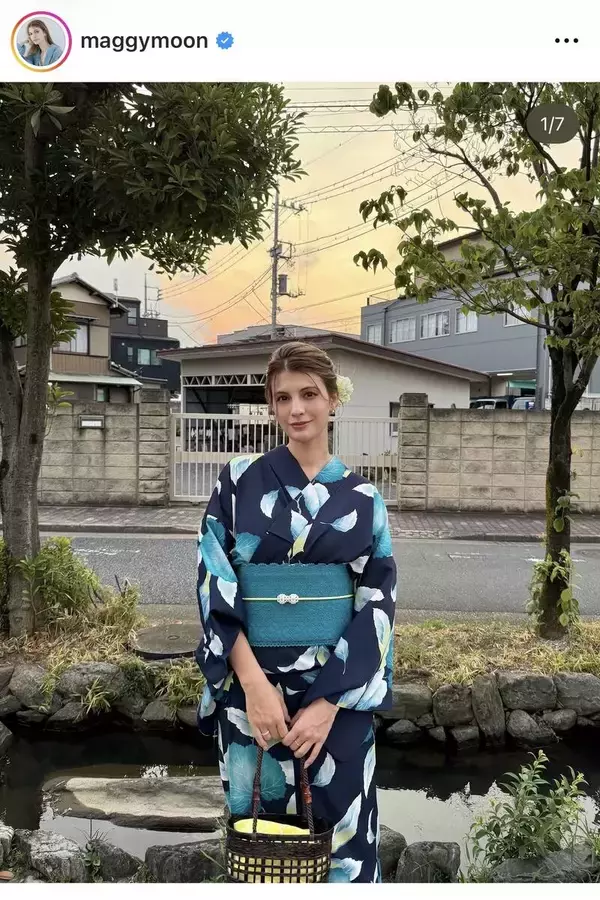 マギー「浴衣を着て花火大会へ」顔小さすぎ！うなじの色気に「キュンです」　「花火よりも美しい」