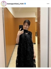 「なんでこんな…」川口葵、ノースリーブの黒ワンピ姿！「よくお似合い」「めちゃくちゃカワイイ⤴⤴」