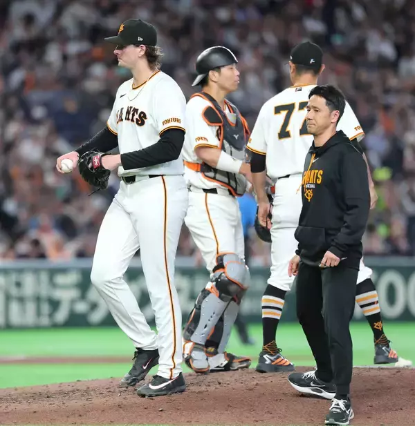【巨人】ウィットリーが来日最多１００球を投げ７回途中１失点７Ｋで降板　“最速更新”の１５７キロ計測も