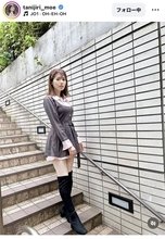 谷尻萌アナ、超ミニ！「甘めな」私服コーデにファンもん絶「見とれちゃいました」「美脚」「かわいいプリンセス」