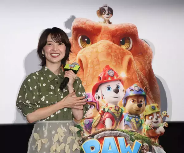 大島優子、雷の停電ハプニングをパウっと解決！　子供たちに「みんな来てくれてありがとう」　「パウ・パト」試写会が悪天候トラブル