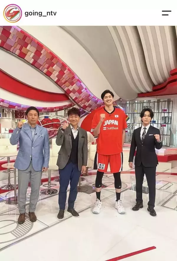 身長差スゴすぎ！２０６センチのバスケ選手　亀梨和也＆上田晋也と並んだ姿に衝撃「大谷かと思った」渡邊雄太が生出演