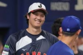 大谷翔平　練習前の行動が明らかに　「ボクの名刺をお渡ししたたま～」侍公式応援キャラが喜び報告