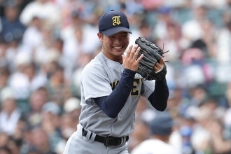 【甲子園】仙台育英２年生右腕・古川諒弥が１－０完封　須江監督「期待を超えていった」ドラフト候補の４番・田山纏Ｖ打で花咲徳栄撃破…夏５０勝で２年連続３回戦進出