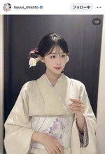 休井美郷が夏着物で雰囲気ガラリ！「めちゃくちゃ似合う可愛すぎる」「本当に好き」