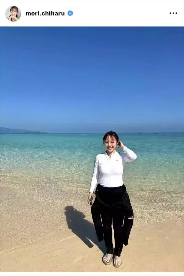 森千晴アナ「潜ってきました！」ダイビング満喫で反響「すごい！免許あるの？」「本当に素敵でかわいい」