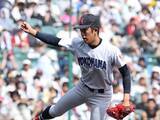 「【甲子園】横浜・織田翔希、甲子園最速タイ１５６キロ　満員の聖地沸く　元監督・渡辺元智さんの弔い星へ準々決勝・花巻東戦に先発」の画像1
