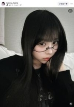 カジサックの美人娘・梶原叶渚、ブラックコーデ×重めの前髪にファンくぎ付け！「メロすぎる」「すごくタイプ」