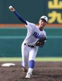 「【甲子園】新田の最速１４４キロ右腕・築山朔弥「プロとして帰ってくる」　１１１球粘投も勝利届かず…甲子園再登板への思い」の画像1