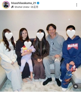 ４児のパパ・岩隈久志氏　美人妻の顔出し家族ショット！「長女とは２０歳差」一番下の子は２歳