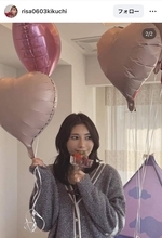 元ＴＯＫＩＯ城島茂の２５歳年下美人妻・菊池梨沙「息子とチョコ作り」完成したスイーツも披露