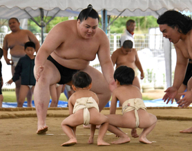 幕下・丹治、地元・福島市の相撲場での稽古に「ここでずっと稽古をしてきた。僕の相撲の原点」　前日に２０歳の誕生日を迎える