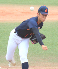 【Ｕ―１８】横浜・織田翔希が最速１５７キロで明大を２回０封　大学ジャパン戦で２安打浴びた榊原七斗を１５１キロで左飛に