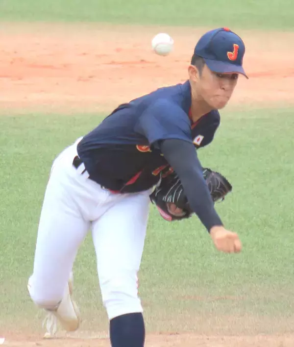 【Ｕ―１８】横浜・織田翔希が最速１５７キロで明大を２回０封　大学ジャパン戦で２安打浴びた榊原七斗を１５１キロで左飛に