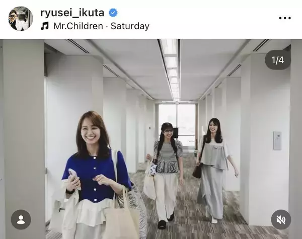 女性アナ３人組！フジ生田竜聖アナ「動く被写体を撮る修行中」写真が「ピンぼけでも可愛く美しい」「素敵な職場」
