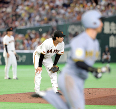 【巨人】山崎伊織が近本光司に先制ソロ被弾、森下翔太にも…同率首位・真夏の首位攻防戦