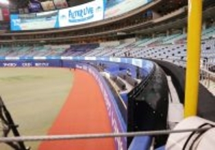 【中日】バンテリンドームのホームランウイングなどが完成しお披露目「一発が増えると確信」ポール間をつなぐフェンスビジョンも