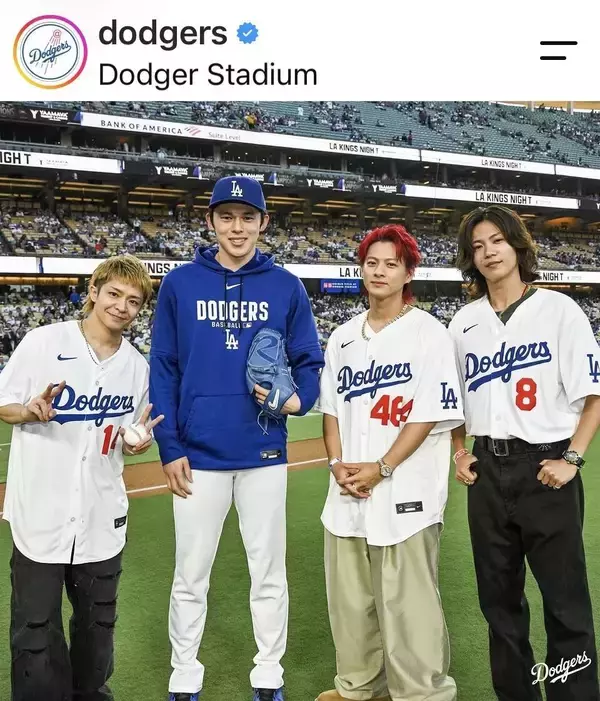 「インクレディブル！」Ｎｕｍｂｅｒ＿ｉ・岸優太のファーストピッチにＭＬＢも称賛　ファン感激「えっすごい球じゃん！」「ぶちかましてくれてありがとう」