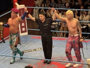 青柳亮生＆ライジングＨＡＹＡＴＯ、安齊勇馬＆小藤将太を破り「アジアタッグ」初防衛「なかなか強かったけどアツハヤの敵じゃない」…７・１９後楽園