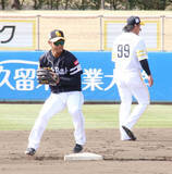 「【ソフトバンク】正遊撃手争いの今宮健太と野村勇が紅白戦でともに二塁での出場　遊撃は川瀬晃と庄子雄大が守る」の画像1