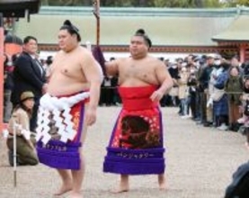 大の里、住吉大社で初の奉納土俵入り「横綱として大阪に帰って来られたのはうれしい」