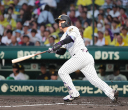 【阪神】森下翔太、珍し自画自賛弾　１２号ソロで佐藤に並ぶトップタイ　９０キロカーブを強振