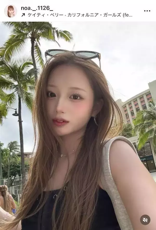 辻希美の長女・希空、ハワイで「暑すぎて…」前髪なし＆黒トップス姿「ぎゃんかわ」ロングネイルも披露