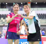 「【バドミントン】五十嵐有紗、志田千陽組が初戦突破　五十嵐「自分たちの良い形が多く出せた」志田「練習にもないパターンが見えてきた」」の画像1