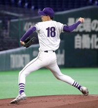 【大学選手権】天理大・的場吏玖、ピンチでも笑み絶やさず７回２失点「一戦一戦楽しもうと」今秋ドラフト候補の１８６センチ右腕