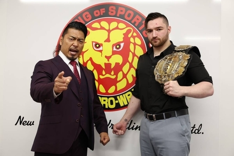 史上最年少「ＩＷＧＰヘビー級」新王者・カラム・ニューマン、調印式で鷹木信悟を一刀両断「お前はこのベルトに触ることはできない」…５・４福岡