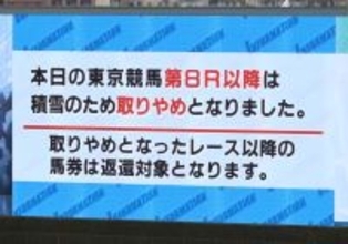 ８Ｒ以降が中止になった東京競馬「視界不良になると競走の実施が危険である」とＪＲＡが説明　騎手からも同意見