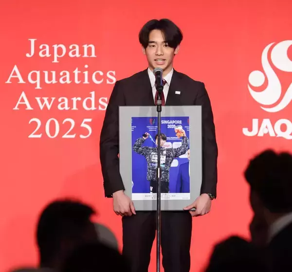 【水泳】世界選手権銅メダルの村佐達也が新人賞受賞　「恥じぬような結果を残せるようにしたい」